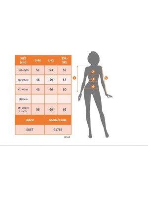 Bizcomoda Kadın Uzun Kollu Hakim Yaka Yanlardan Düğmeli Kısa Süet Ceket