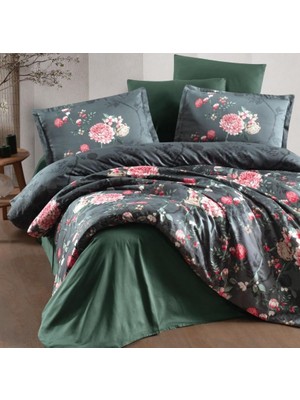 Ergün Collection Saten Çift Kişilik Nev Takımı Alfon V1 Kahve