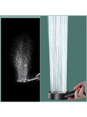 VeraGlobe Buğz 5 Kademeli Duş Başlığı Siyah