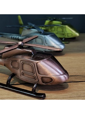VeraGlobe Buğz Dekoratif Metal Helikopter