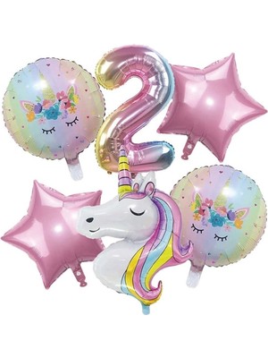 Feyza Design Çok Renkli Unicorn Balon Seti - Eğlence ve Parti Malzemeleri