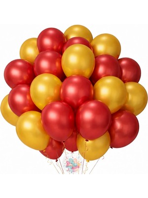 Joyane Metalik Taraftar Balon Seti Karışık Parti Balon Demeti 24 Parça