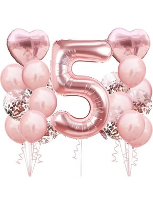 Feyza Design Pembe Şişirilebilir Balon Seti - Eğlence ve Parti Malzemeleri