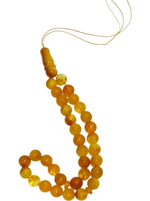 Hasyılmaz Doğal Kaya Damla Kehribar Tesbih 33LÜK 33,85 Gram K004