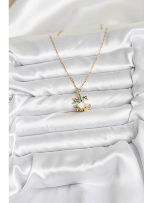 VeraGlobe Buğz 316L Çelik Zincir Gold Renk Chirtsmas Bell Model Yılbaşı Temalı Kadın Kolye - Buğz