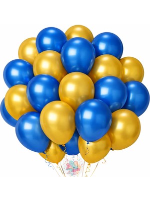 Joyane Metalik Taraftar Balon Seti Karışık Parti Balon Demeti 24 Parça