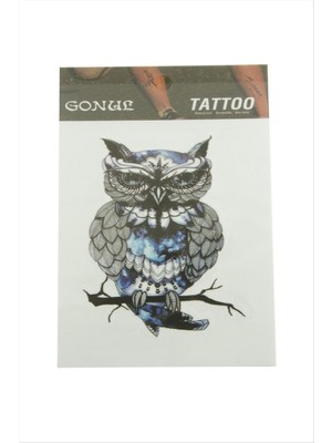Zero Land Drnds Baykuş Tattoo Dövme Sticker - Beyaz