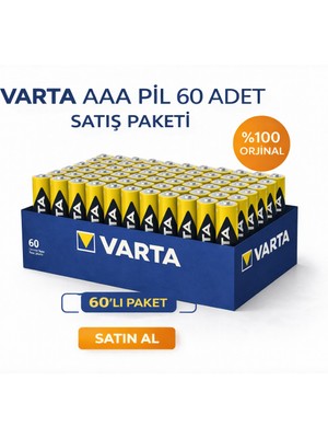 Sylar Varta Aaa Ince Kalem Pil 1.5V Super Heavy Duty R03 Çinko Karbon 2li 30 Paket