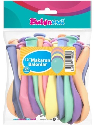Feyza Design 25'li Çok Renkli Düz Balonlar 12 Inç - Parti Malzemeleri