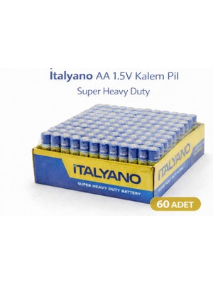 Sylar Italyano Aa 1.5V Kalem Pil 60 Adet Super Heavy Duty 15 Paket