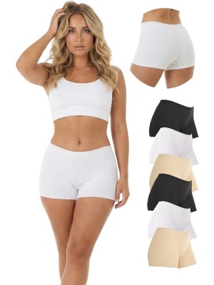 501 Lazer Kesim 6'lı Kadın Boxer Külot