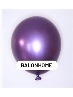 Feyza Design Metalik Mor Renkli Balon 25'li - Uzun ve Parlak