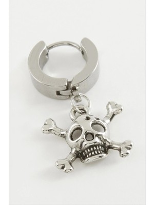 Hsc Bilişim Kuru Kafa Çelik Erkek Küpe 1 Adet