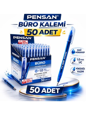 Sylar Pensan Büro Tükenmez Kalem 1.0 mm Mavi 50 Adet