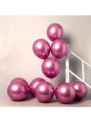 Feyza Design Pembe Krom Aynalı Balon 30 cm 20 Adet