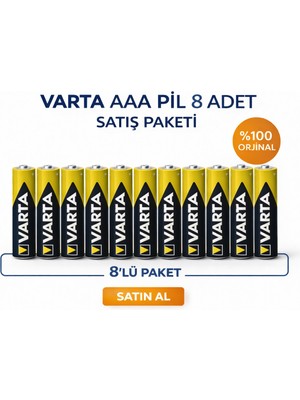 Sylar Varta Aaa Ince Kalem Pil 1.5V Super Heavy Duty R03 Çinko Karbon 2li 4 Paket
