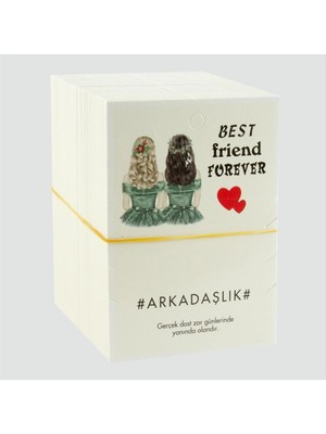 İsmiyle Al 3'lü Arkadaşlık Bilekliği Yazılı Bileklik Kartı 200 Adet