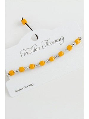 İsmiyle Al Küp Top Metal Kristal Bileklik