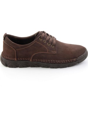 Bambi Kahve Hakiki Deri Erkek Casual Ayakkabı E01330110601