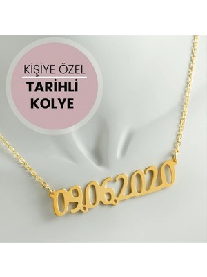 İsmiyle Al Kişiye Özel Tarih Yazılı Kolye