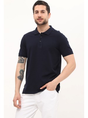 Uniprom Polo Yaka Tişört %100 Pamuk Lacivert Erkek