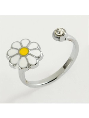İsmiyle Al Papatya Mineli Taşlı Eklem Yüzük 1 Adet