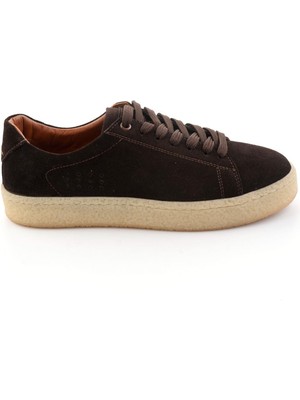 Bambi Kahve Hakiki Deri Erkek Sneaker E01396009902