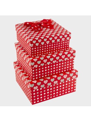 İsmiyle Al 3'lü Fiyong Kalp Hediye Kutusu