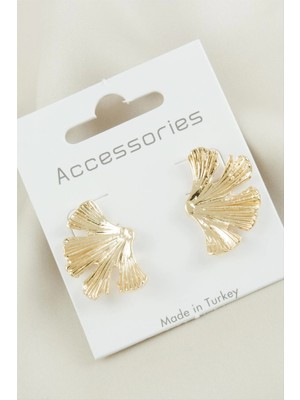 İsmiyle Al Yaprak Yeni Sezon Metal Küpe