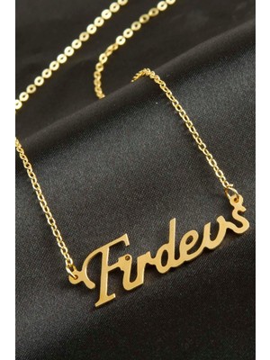 İsmiyle Al Firdevs Isimli Kolye (Kişiye Özel)