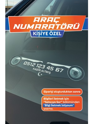 Dekopix Kişiye Özel - Araç Numaratörü Park Telefon Numaratörü - Speedhıgh