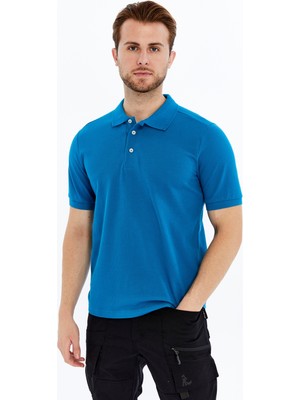 Uniprom Polo Yaka Tişört %100 Pamuk Indigo Erkek