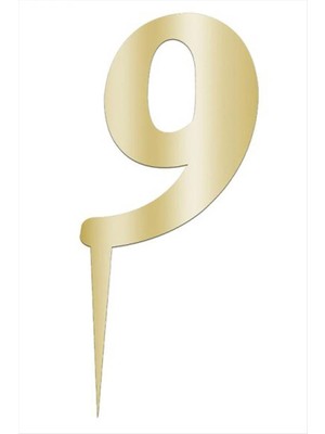 İsmiyle Al Sarı Renkli Rakam Pasta ve Kek Pleksi