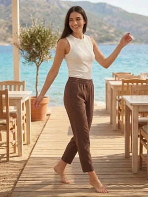 Mila Moja Brown Pantolon