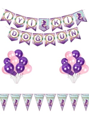 Feyza Design Mini Parti Deniz Kızı Balon Seti - Lacivert Renk Değiştirme