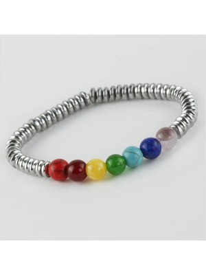 İsmiyle Al 7'li Doğaltaş Çakra Bileklik