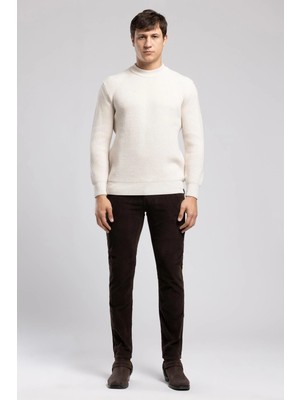 Lee Cooper Pierce Normal Bel Dar Kesim Düz Paça Kahve Erkek Pantolon