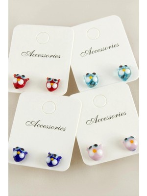 İsmiyle Al Kedi Cam Küpe