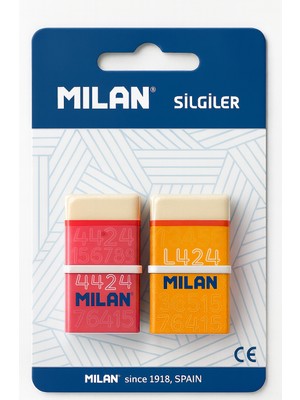 Milan Soft Sentetik Kauçuk Flexible Blister Silgi 2'li