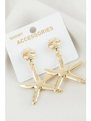 İsmiyle Al Deniz Yıldızı Metal Küpe