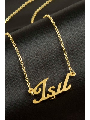 İsmiyle Al Işıl Isimli Kolye (Kişiye Özel)