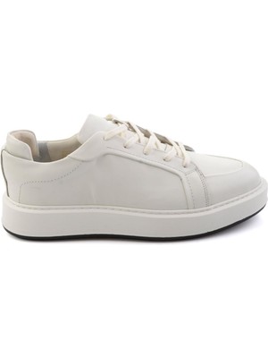 Bambi Beyaz Hakiki Deri Erkek Sneaker E01549290503