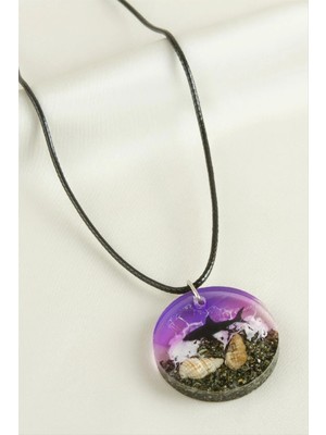 İsmiyle Al Köpek Balığı Deniz Efektli Epoksi Kolye