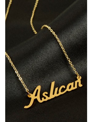 İsmiyle Al Aslıcan Isimli Kolye (Kişiye Özel)