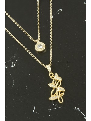 İsmiyle Al Kelebek Yeni Sezon Ikili Kolye