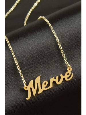 İsmiyle Al Merve Isimli Kolye (Kişiye Özel)