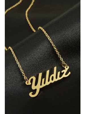 İsmiyle Al Yıldız Isimli Kolye (Kişiye Özel)