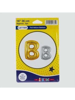 İsmiyle Al Gümüş Renkli 16*36 Harfli Folyo Balon