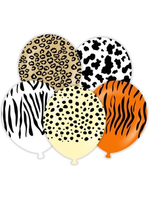 Feyza Design 25'li Çok Renkli Baskılı Balon Seti