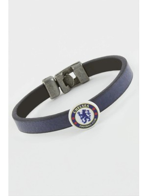 İsmiyle Al Lacivert Renkli Suni Deri Bileklik